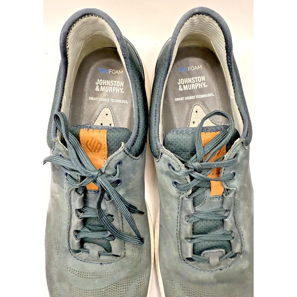 Johnston & Murphy RT1 LUXE Mens 12M GRAY True Foam Lace Sneakers Tennis Shoes - Picture 8 of 10